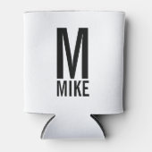 モダンパーソナライズされたモノグラムと名前 缶クーラー (正面)