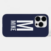 モダンパーソナライズされたモノグラムと名前 Case-Mate iPhoneケース (裏面 (横))