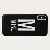 モダンパーソナライズされたモノグラムと名前 Case-Mate iPhoneケース (裏面(横))
