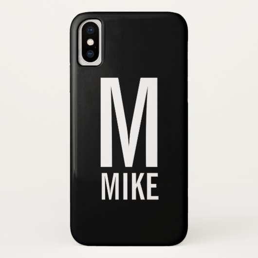 モダンパーソナライズされたモノグラムと名前 Case-Mate iPhoneケース (裏面)