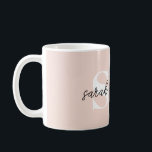 モダンパーソナライズされたモノグラム名ピンク コーヒーマグカップ<br><div class="desc">モノグラム名モダンPink Coffee Mag</div>