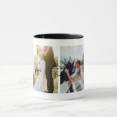 モダンパーソナライズされた写真結婚のエレガント写真 マグカップ (中央)