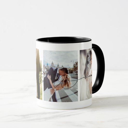 モダンパーソナライズされた写真結婚のエレガント写真 マグカップ (正面右)