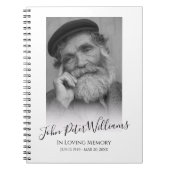モダンパーソナライズされた写真追悼客 ノートブック (正面)