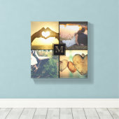 モダンパーソナライズされた写真 キャンバスプリント (インサイチュ (ウッドフロア))