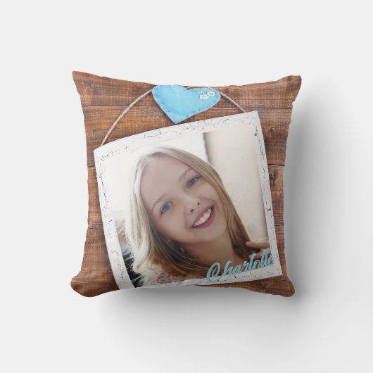 モダンパーソナライズされた写真 クッション (正面)