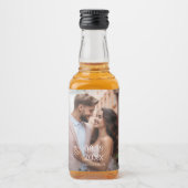 モダンパーソナライズされた写結婚真 リキュールボトルラベル (正面)
