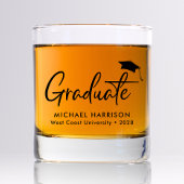 モダンパーソナライズされた卒業 ウイスキーグラス