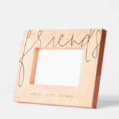 モダンパーソナライズされた友の写真 レーザー彫刻フレーム (左)