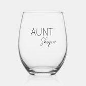 モダンパーソナライズされた叔母 ステムなしワイングラス (正面)