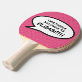 モダンパーソナライズされた吹き出し 卓球ラケット (正面アングル)
