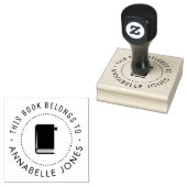 モダンパーソナライズされた図書切手 ラバースタンプ (押印)