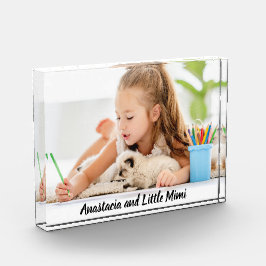 モダンパーソナライズされた子犬 フォトブロック