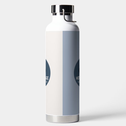 モダンパーソナライズされた実在ロゴ付き不動産名 ウォーターボトル (左面)