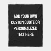 モダンパーソナライズされた引用文 フリースブランケット (正面)