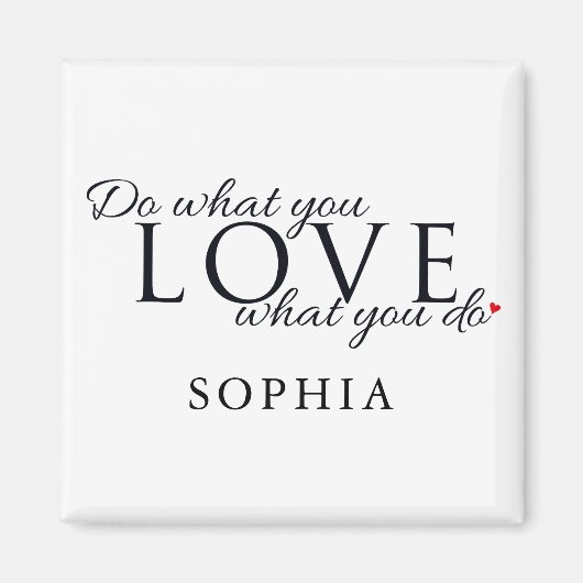 モダンパーソナライズされた感動的引用文 マグネット (正面)