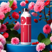 モダンパーソナライズされた文字OH HIピンク色 ウォーターボトル