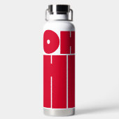 モダンパーソナライズされた文字OH HIピンク色 ウォーターボトル (背面)