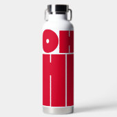 モダンパーソナライズされた文字OH HIピンク色 ウォーターボトル (正面)