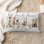 モダンパーソナライズされた最高の友達 |写真3 ランバークッション (ブランケット)