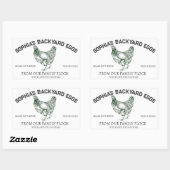 モダンパーソナライズされた素朴ファーム所有者名ブラック 長方形シール (シート)