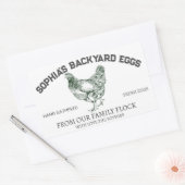 モダンパーソナライズされた素朴ファーム所有者名ブラック 長方形シール (封筒)