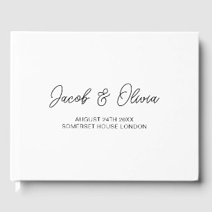 モダンパーソナライズされた結婚の ゲストブック