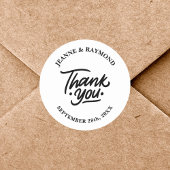 モダンパーソナライズされた結婚式の引き出物 ラウンドシール