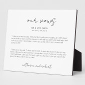 モダンパーソナライズされた結婚額 フォトプラーク (側面)