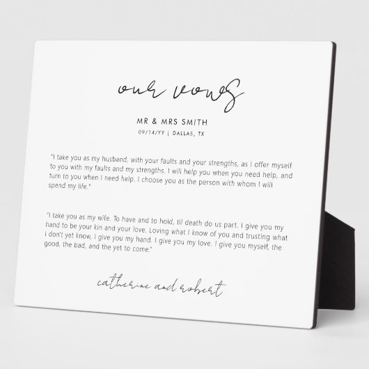 モダンパーソナライズされた結婚額 フォトプラーク (側面)