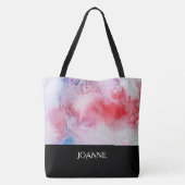 モダンパーソナライズされた色カスタム文字結婚s トートバッグ (裏面)