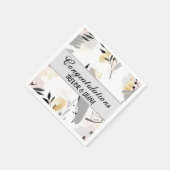 モダンパーソナライズされた芸術的葉 スタンダードカクテルナプキン (角)