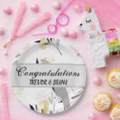 モダンパーソナライズされた芸術的葉 ペーパープレート (パーティー)