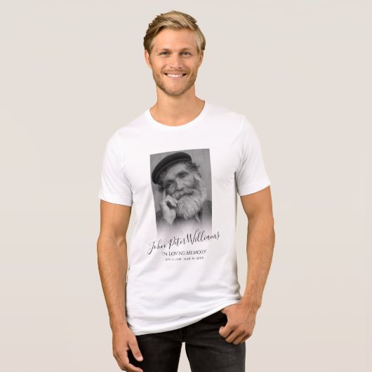 モダンパーソナライズされた記念碑 トライブレンドTシャツ (正面全面)