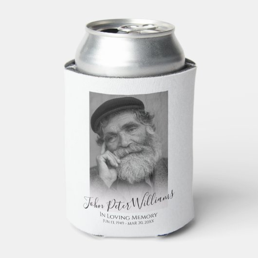 モダンパーソナライズされた記念碑 缶クーラー (缶正面)