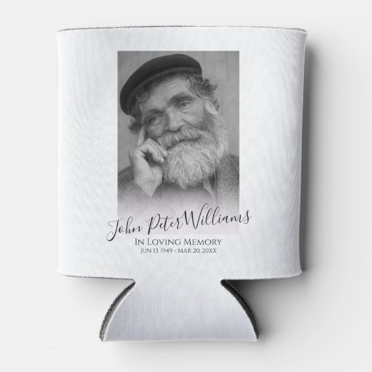 モダンパーソナライズされた記念碑 缶クーラー (正面)