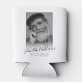 モダンパーソナライズされた記念碑 缶クーラー (裏面)