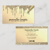 モダンパーソナライズされた金ゴールド乾燥公証人 名刺 (正面/裏面)