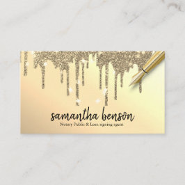 モダンパーソナライズされた金ゴールド乾燥公証人 名刺