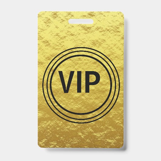モダンパーソナライズされた金ゴールドVIP All Access Concert バッジ (表面)