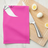 モダンパーソナライズされた鮮やかモノグラム名 –  キッチンタオル (四つ折り)