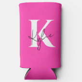 モダンパーソナライズされた鮮やかモノグラム名 – スリム缶クーラー (正面)