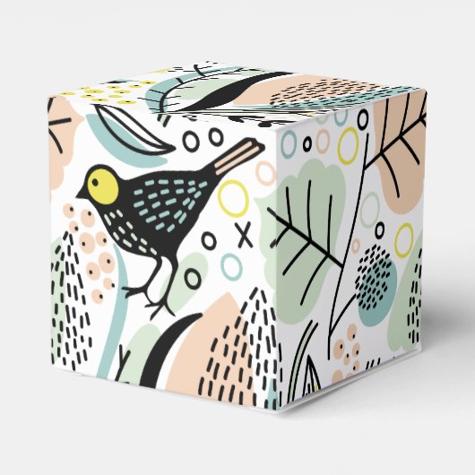 モダンパーソナライズされた鳥 フェイバーボックス (裏面サイド)