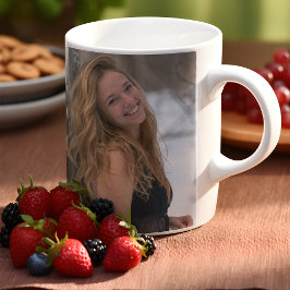 モダンパーソナライズされた2写真卒業 コーヒーマグカップ