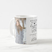 モダンパーソナライズされた2写真卒業 コーヒーマグカップ (正面左)