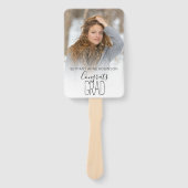 モダンパーソナライズされた2写真卒業 ハンドファン (正面)