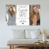 モダンパーソナライズされた2写真卒業 横断幕