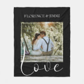 モダンパーソナライズされた |愛 |フォトフリースブランケット フリースブランケット (正面)