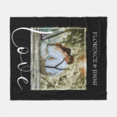 モダンパーソナライズされた |愛 |フォトフリースブランケット フリースブランケット (正面(横))