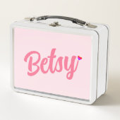 モダンパーソナライズされたBetsyカラフルとLoveの形 メタルランチボックス (正面)
